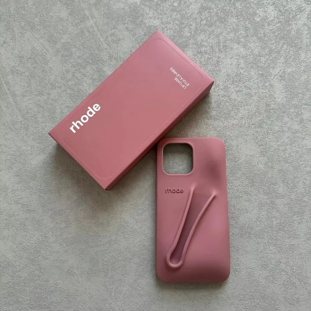 High Quality Soft Silicone Phone Case with Portable Lipstick Holder, Unique Design and Color, High Quality Cover and Premium Material