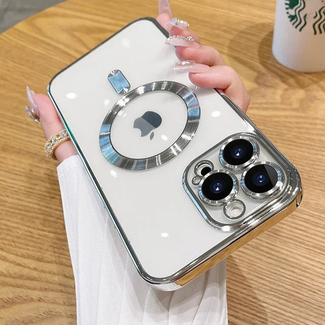 High Quality Silicone, Magnetic Case For MagSafe For iPhone, Clear and Soft Silicone, Wireless Charging Cover