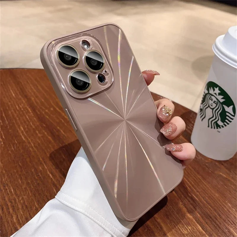 Luxury Laser Pattern Phone Case For iPhone, Shockproof Resistant, Bumper Case Cover
