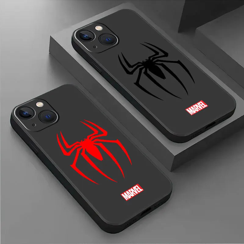 High Quality Silicone iPhone Case, Anti-scratch and Shock-proof Resistant Phone Case, Spider Design iPhone Case