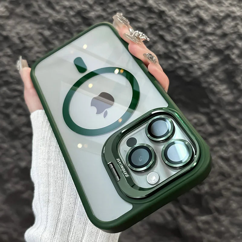 Luxury iPhone Case, Magnetic and Shockproof Phone Case For iPhone, Camera Lens Protection, Full Back Cover