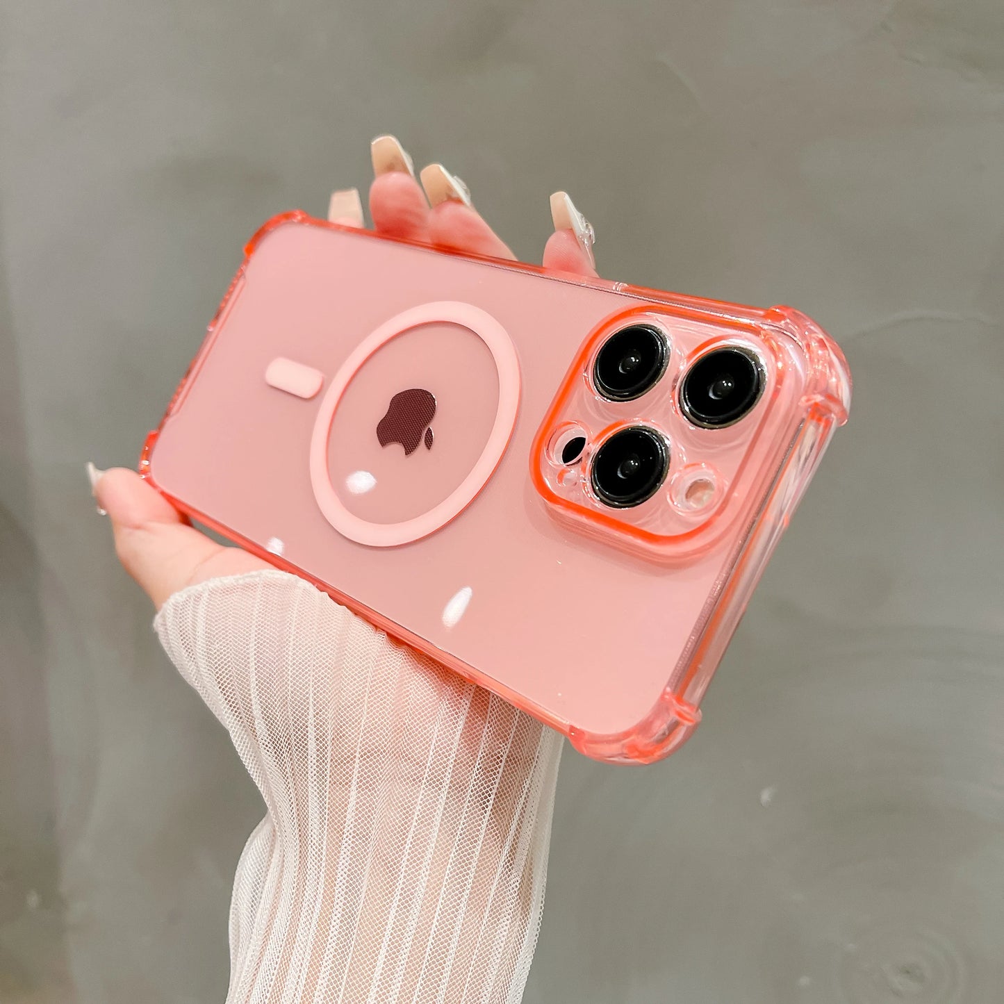 Luxury Wireless Charging Phone Case, MagSafe and Shockproof Phone Case For iPhone, Transparent and Magnetic Bumper Cover