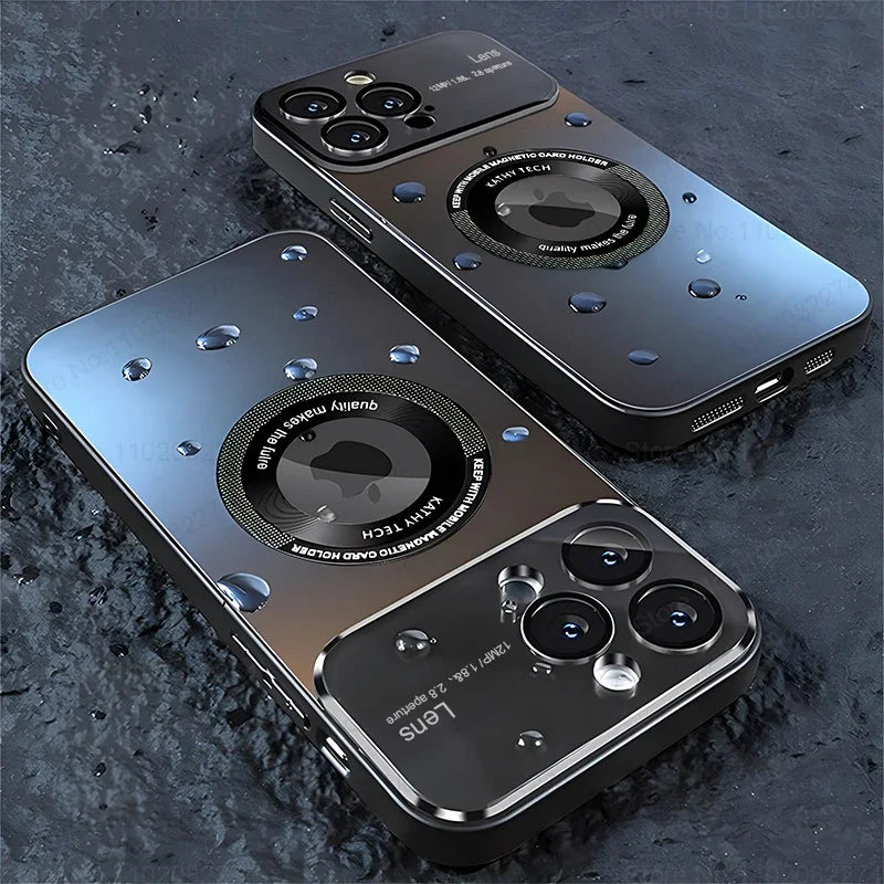 Luxury iPhone Case, Matte Design, Magnetic Phone Case For MagSafe and Wireless Charging, Camera Lens Protection, All Around Phone Cover