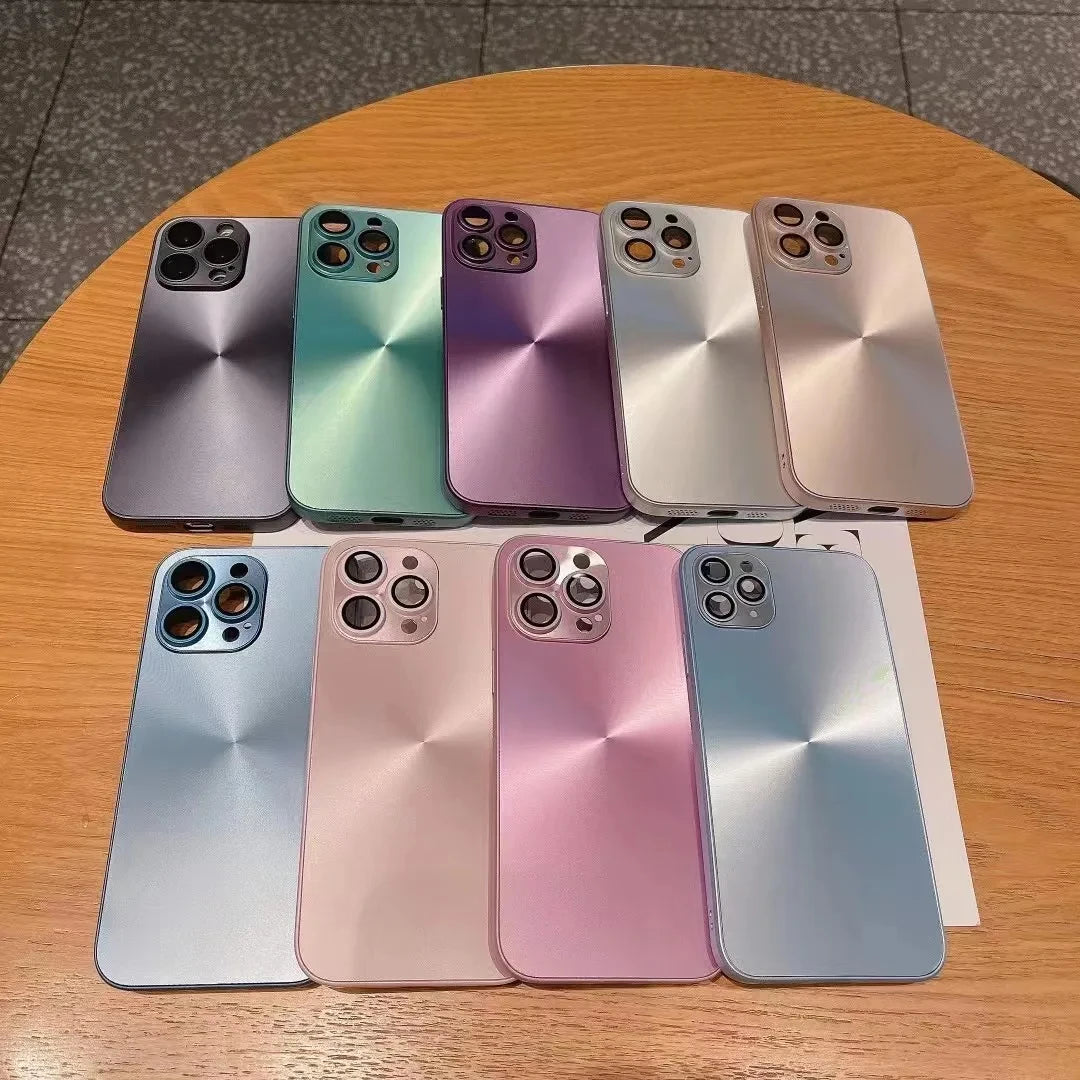 Luxury Aurora Color Phone Case Suitable For iPhone, Shockproof Cover, Full Camera Lens Protection