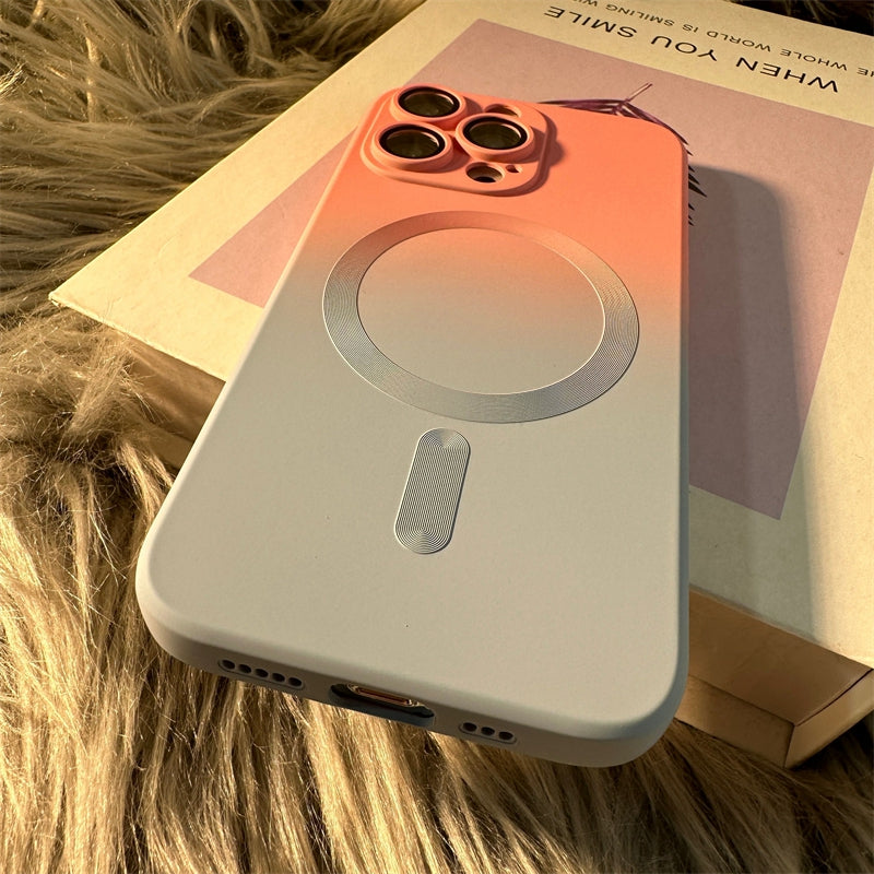 Luxury iPhone Case, MagSafe and Wireless Charging Phone Case For iPhone 11 12 13 14 Pro Max Plus, Soft and Magnetic Silicone Cover