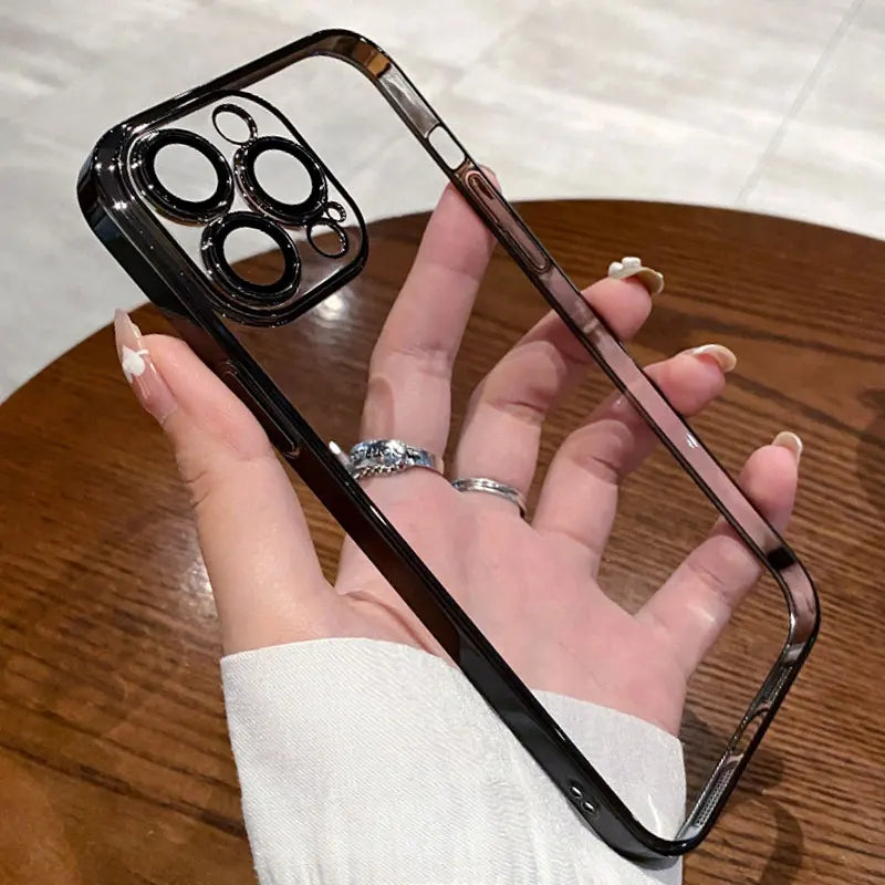 High Quality Transparent Silicone Case For iPhone, Shockproof and Dustproof, Camera Protection Case