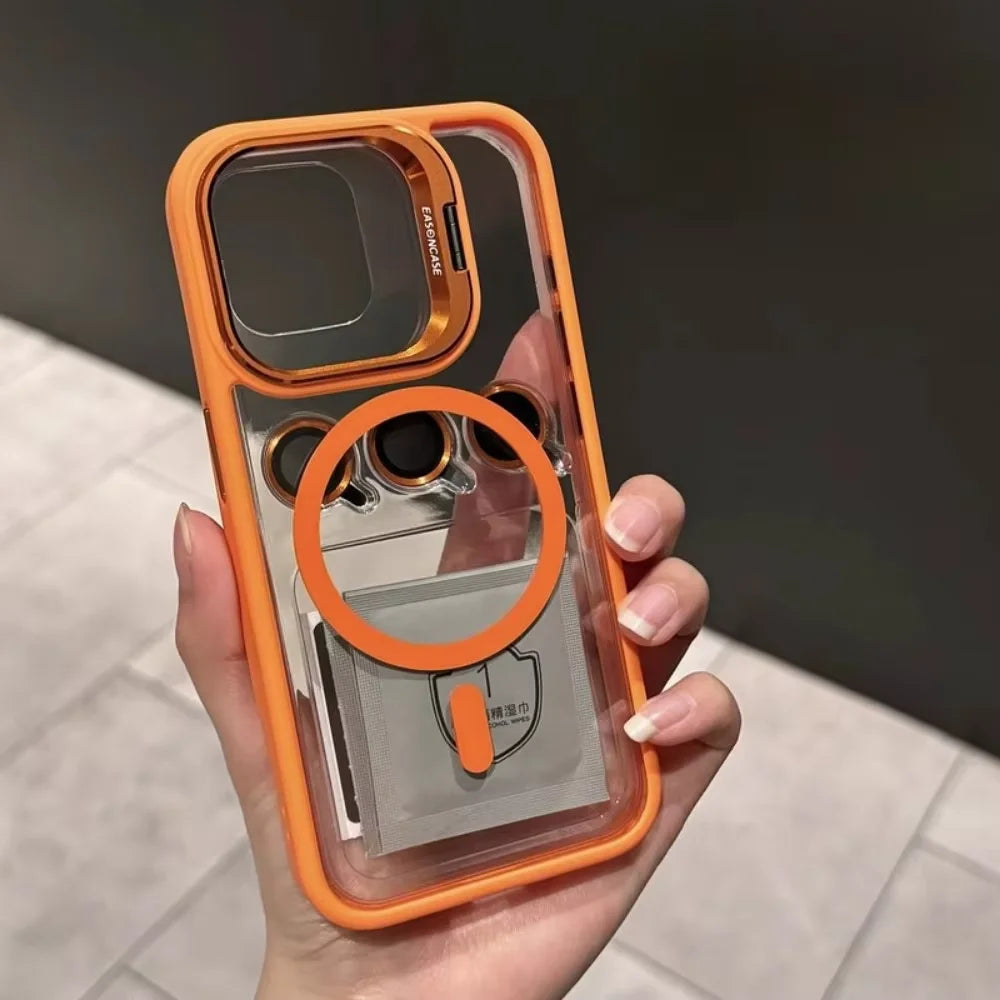 Luxury Magnetic Phone Case for iPhone, Shockproof Resistant, Camera Lens Protection, Full Back Cover Protection