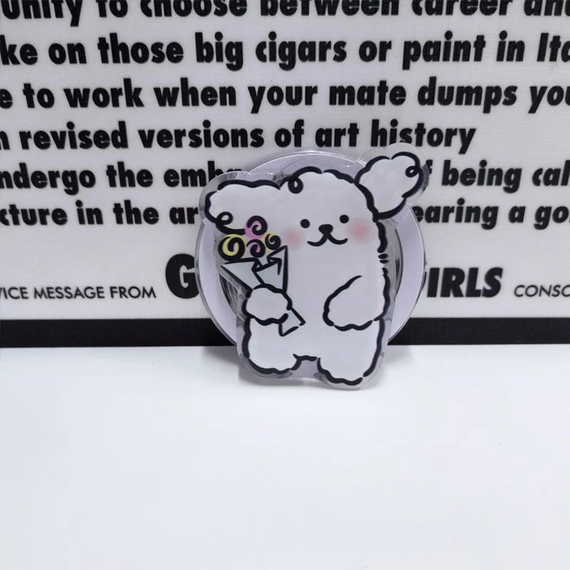 High Quality Cartoon Puppy For MagSafe Magnetic and Wireless Charging Case, High Quality Holder Ring