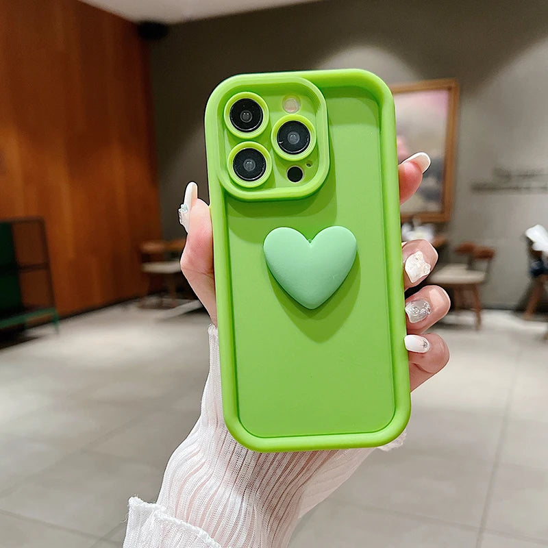 Heart Silicone Case For iPhone