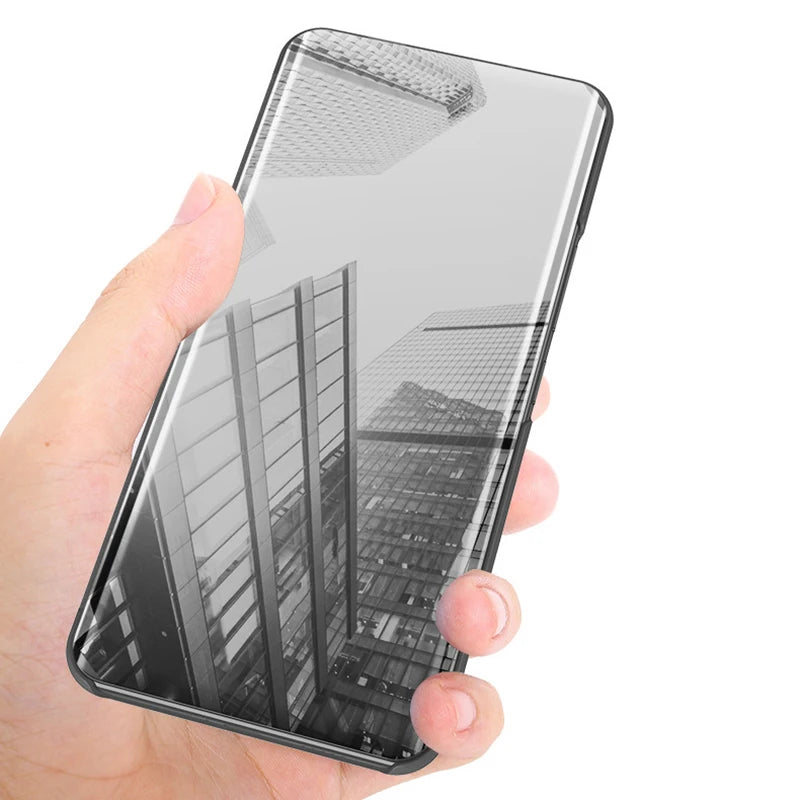 High Quality 360° Full Protected Flip Mirror Phone Case For iPhone, Shockproof Bumper Cover, Anti-finger Print Phone Case