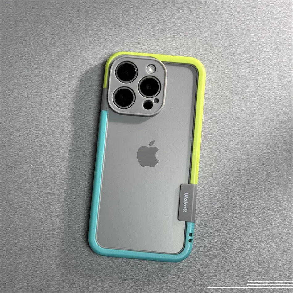High Quality Dual Color Bumper Case For iPhone, Shockproof Case, Soft Silicone Frame and Camera Lens Protection