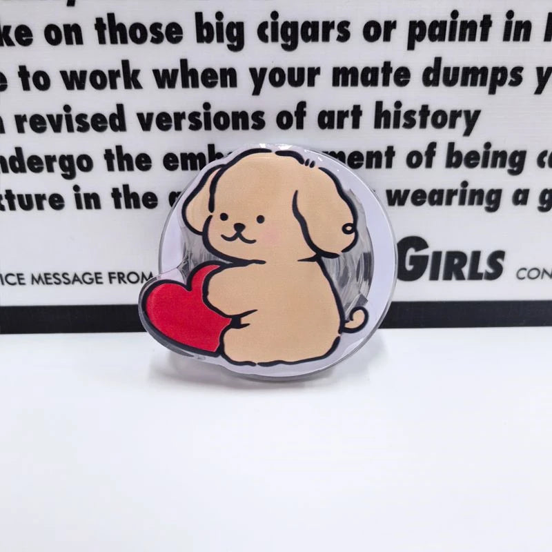 High Quality Cartoon Puppy For MagSafe Magnetic and Wireless Charging Case, High Quality Holder Ring