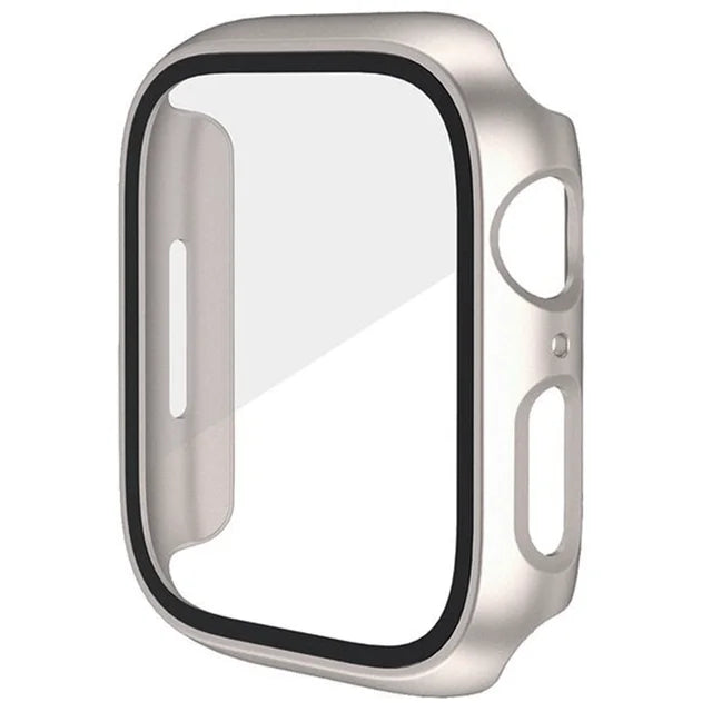 Premium Glass + Case For Apple Watch 8 7 6 SE 5 9 iWatch, Screen Protector for Apple watch, 44mm 45mm 41mm 40mm 42mm 38mm.
