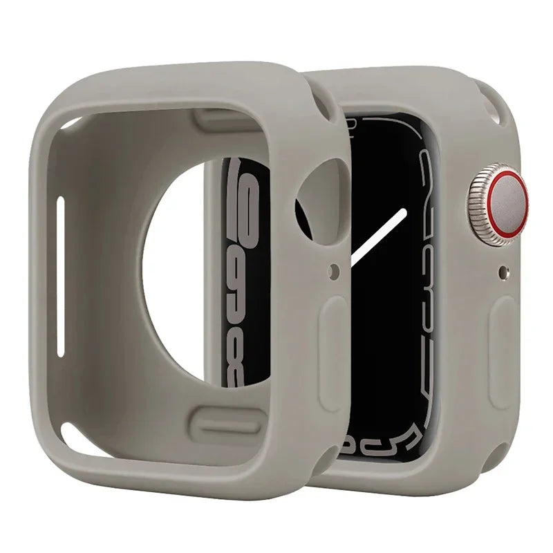 Premium Soft Silicone Case for Apple Watch 9 8 7 6 5, Series 44mm 40mm 41mm.