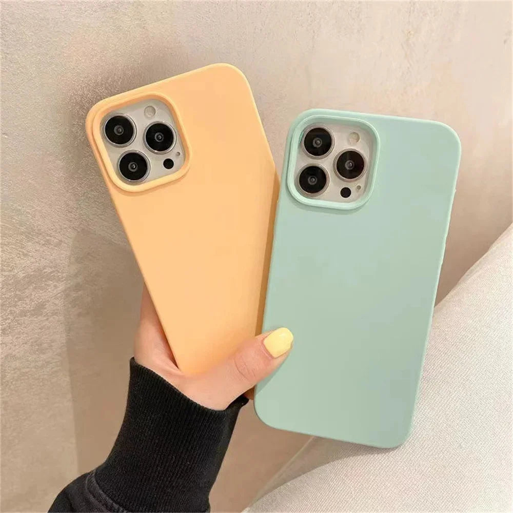 Luxury Silicone Case for iPhone, Full Logo Cover, Unique Colors, All Around Protection Phone Case