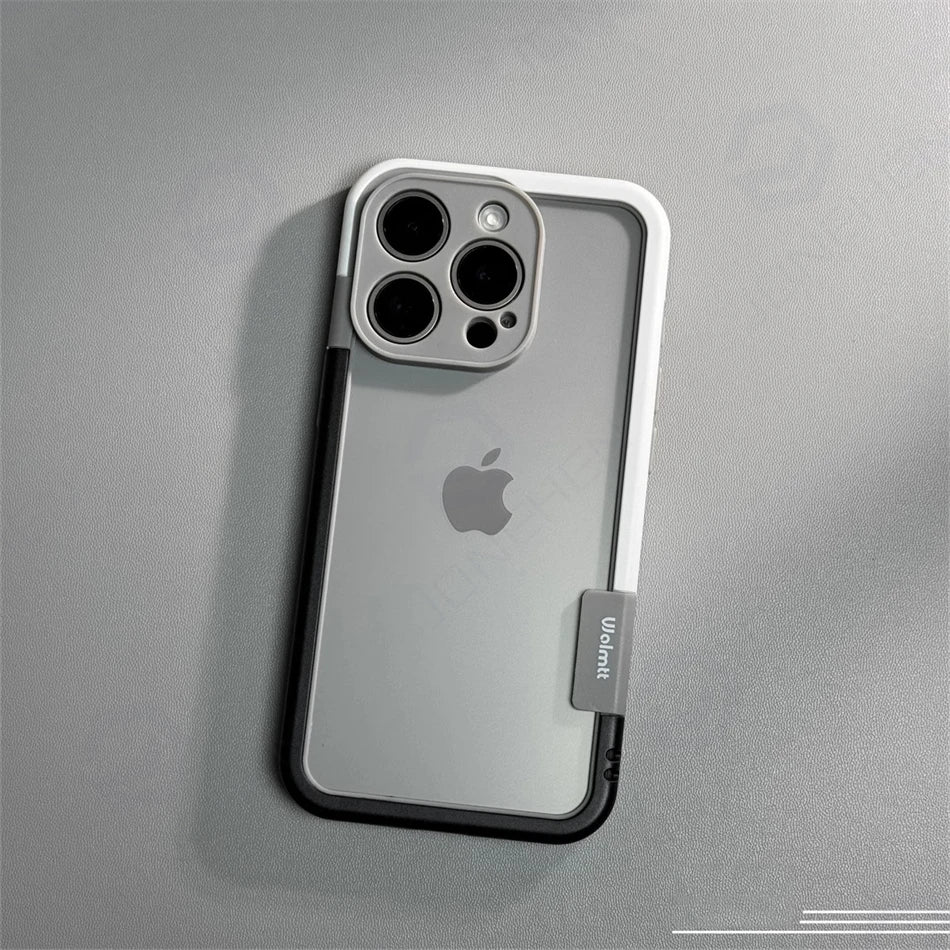 High Quality Dual Color Bumper Case For iPhone, Shockproof Case, Soft Silicone Frame and Camera Lens Protection