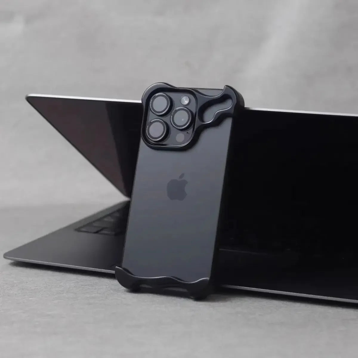 Luxury Aluminum Bumper Phone Case for iPhone with Camera Lens Film Protection, Metal Cover Case.