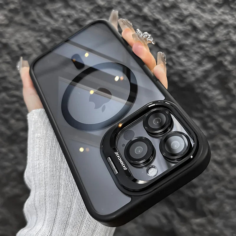 Luxury iPhone Case, Magnetic and Shockproof Phone Case For iPhone, Camera Lens Protection, Full Back Cover