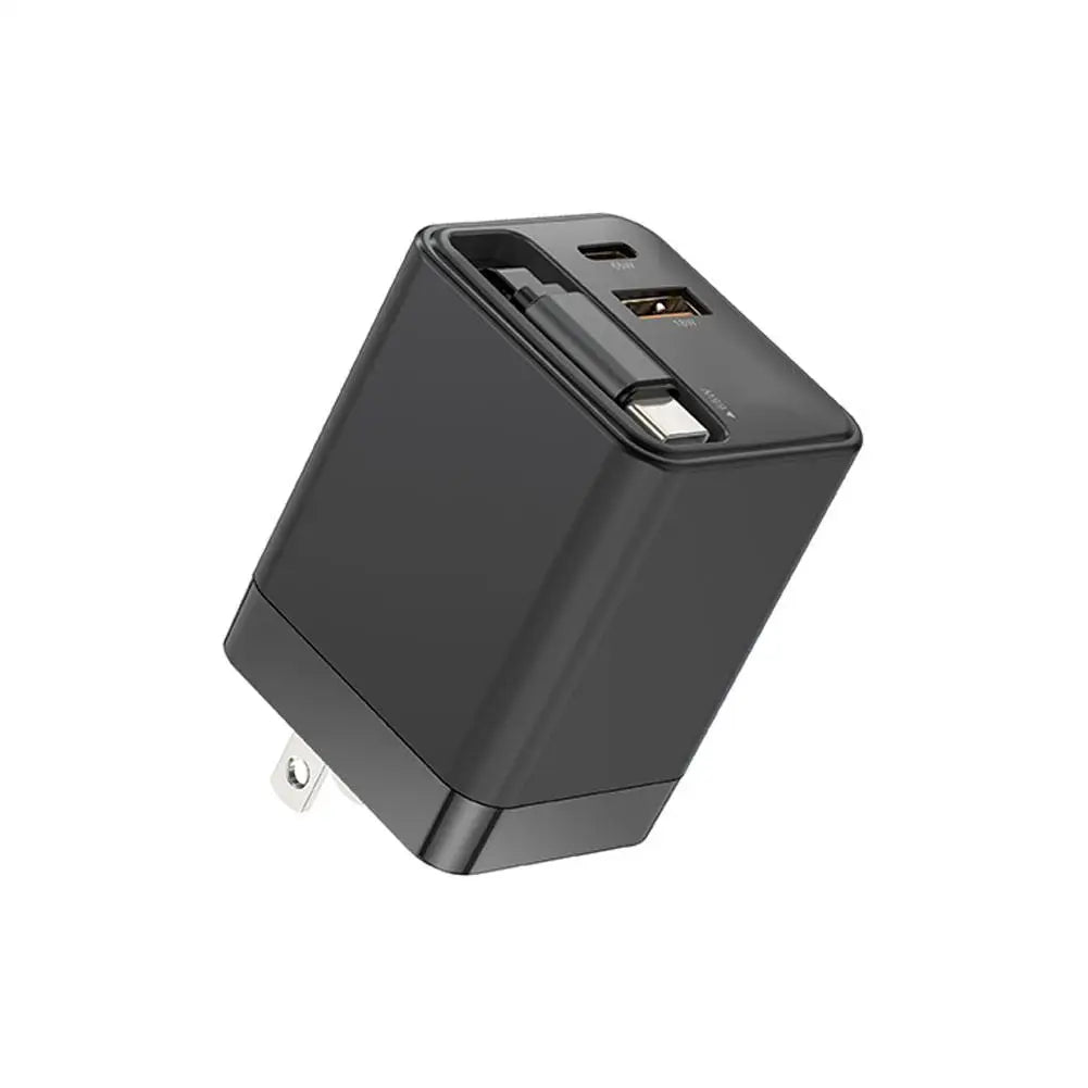 Premium Phone Charger Adapter, Retractable Cable, Fast Charging for iPhone, 65W Power