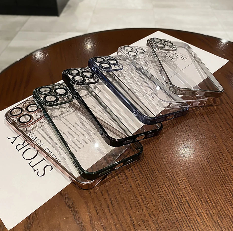 High Quality Transparent Silicone Case For iPhone, Shockproof and Dustproof, Camera Protection Case