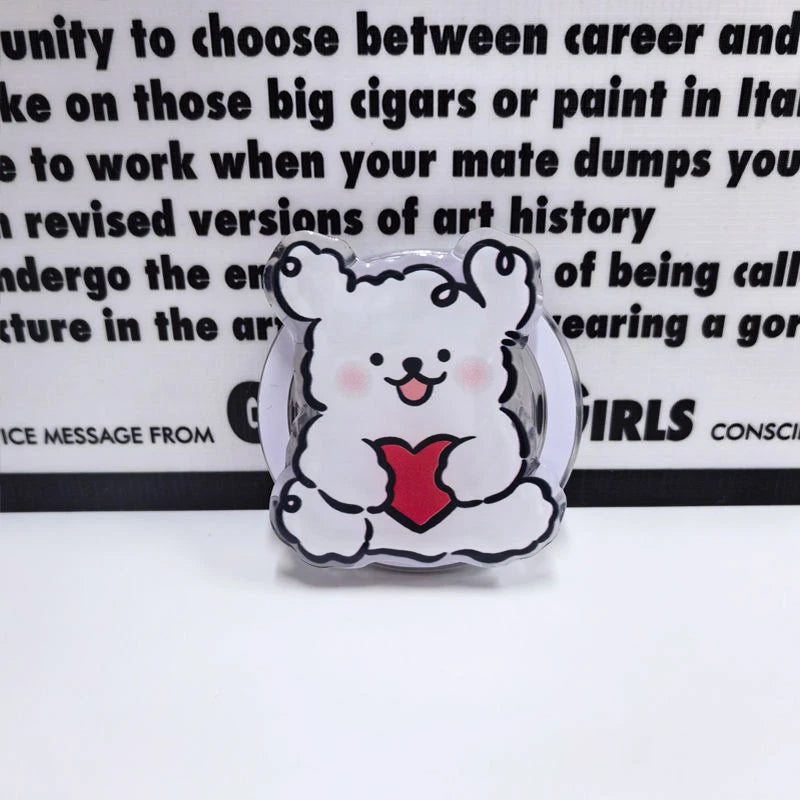High Quality Cartoon Puppy For MagSafe Magnetic and Wireless Charging Case, High Quality Holder Ring