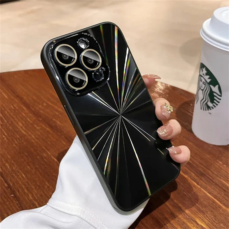 Luxury Laser Pattern Phone Case For iPhone, Shockproof Resistant, Bumper Case Cover