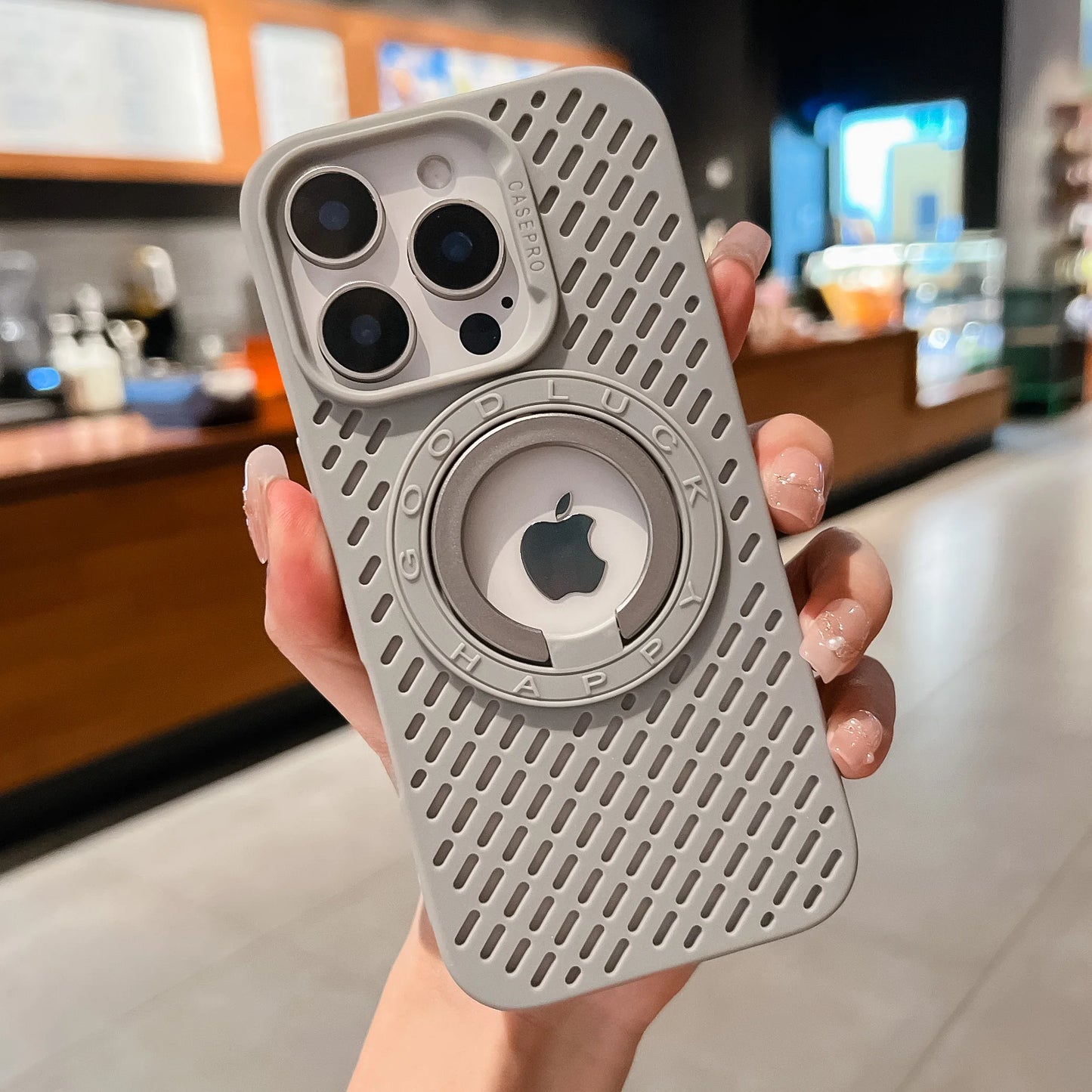 High Quality iPhone Case, Magnetic Bracket, Soft Material, All Around Protection