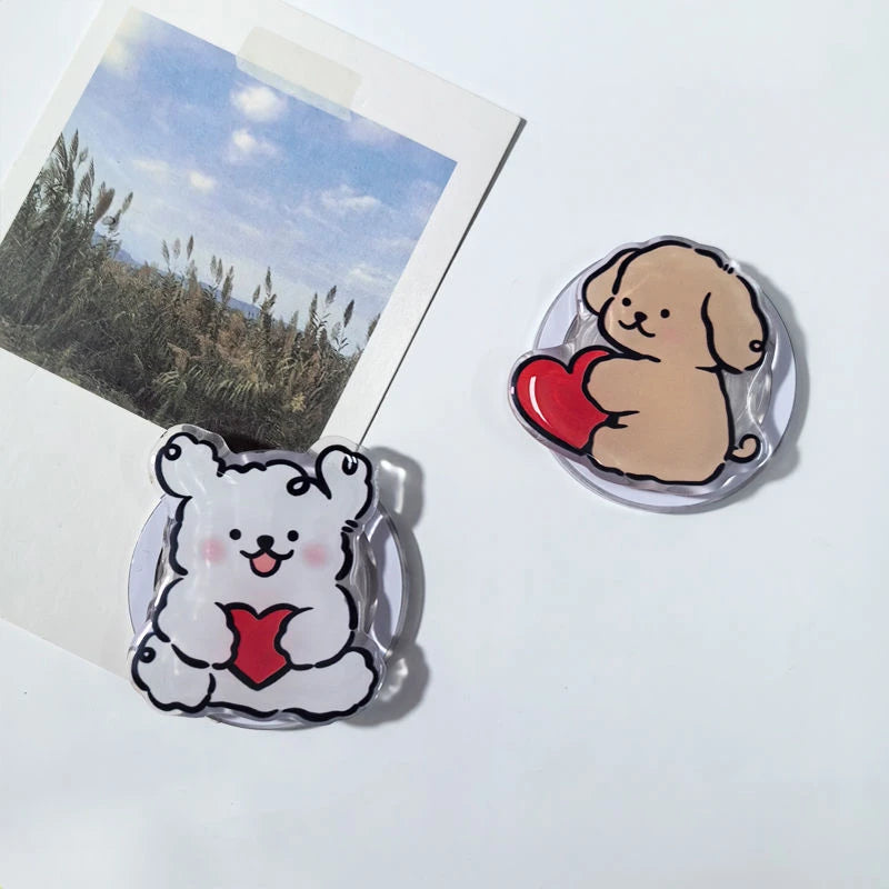 High Quality Cartoon Puppy For MagSafe Magnetic and Wireless Charging Case, High Quality Holder Ring