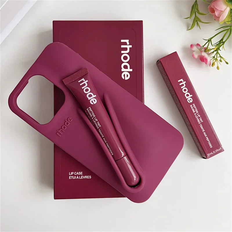 High Quality Silicone Case With Lipstick Portable Holder, Unique Design and Shock-proof Resistant Material