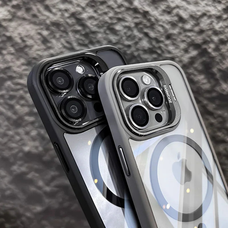 Luxury iPhone Case, Magnetic and Shockproof Phone Case For iPhone, Camera Lens Protection, Full Back Cover