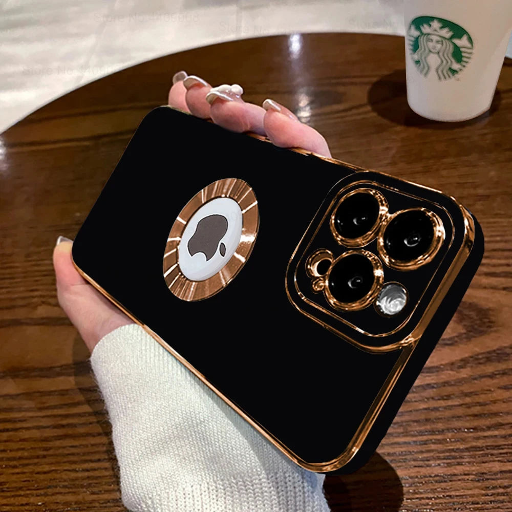 Luxury Silicone Case, Shockproof Resistant Phone Cases For iPhone, Soft Cover, Camera Lens Protection