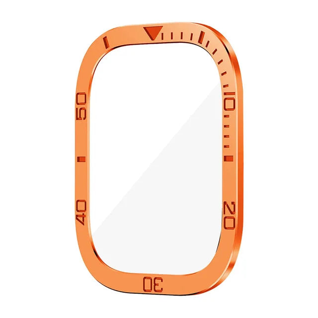 Screen Protector For Apple Watch Ultra, 49mm, Metal Case Accessories Cover Frame +Tempered Glass For iWatch Ultra 2 49mm