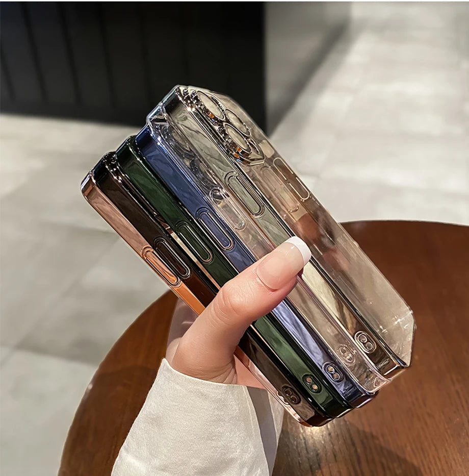 High Quality Transparent Silicone Case For iPhone, Shockproof and Dustproof, Camera Protection Case