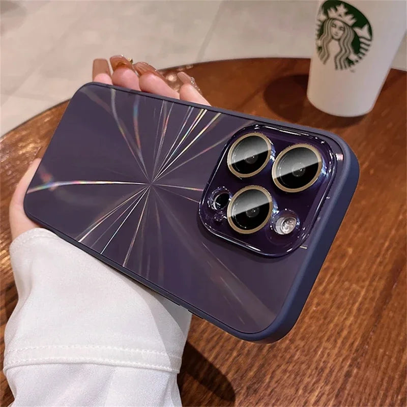 Luxury Laser Pattern Phone Case For iPhone, Shockproof Resistant, Bumper Case Cover