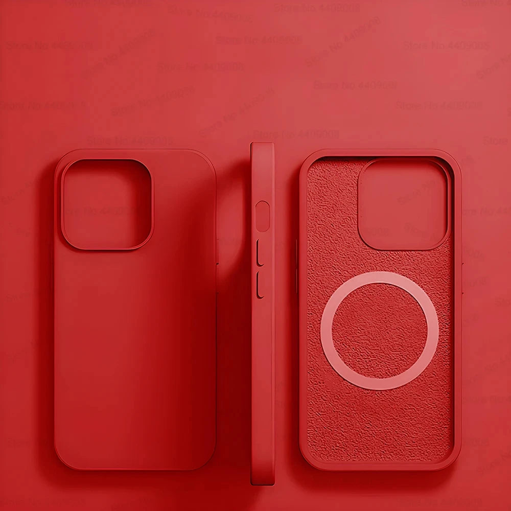 High Quality Phone Case For iPhone , Magnetic and Wireless Charging Case, Silicone Material and High Quality Protection Material
