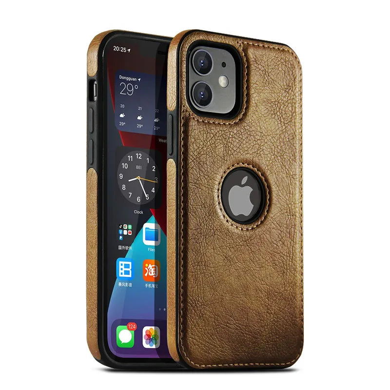 Premium Ultra Thin Leather Phone Case For iPhone, Shockproof Resistant, Soft Back Cover, Premium Leather, Slim Shape