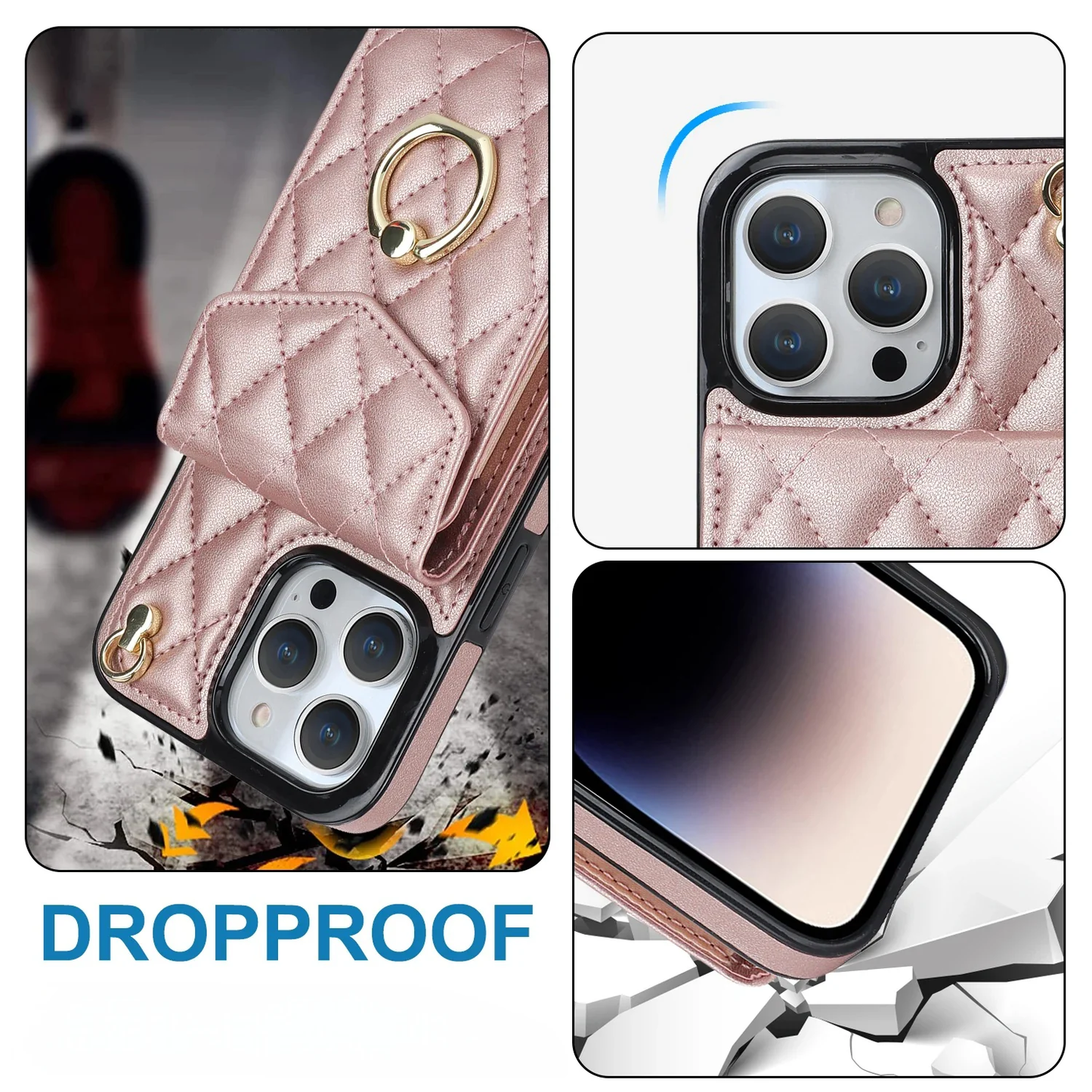Premium Crossbody Leather Wallet Case for iPhone – Strap Phone Case with All-Around Protection