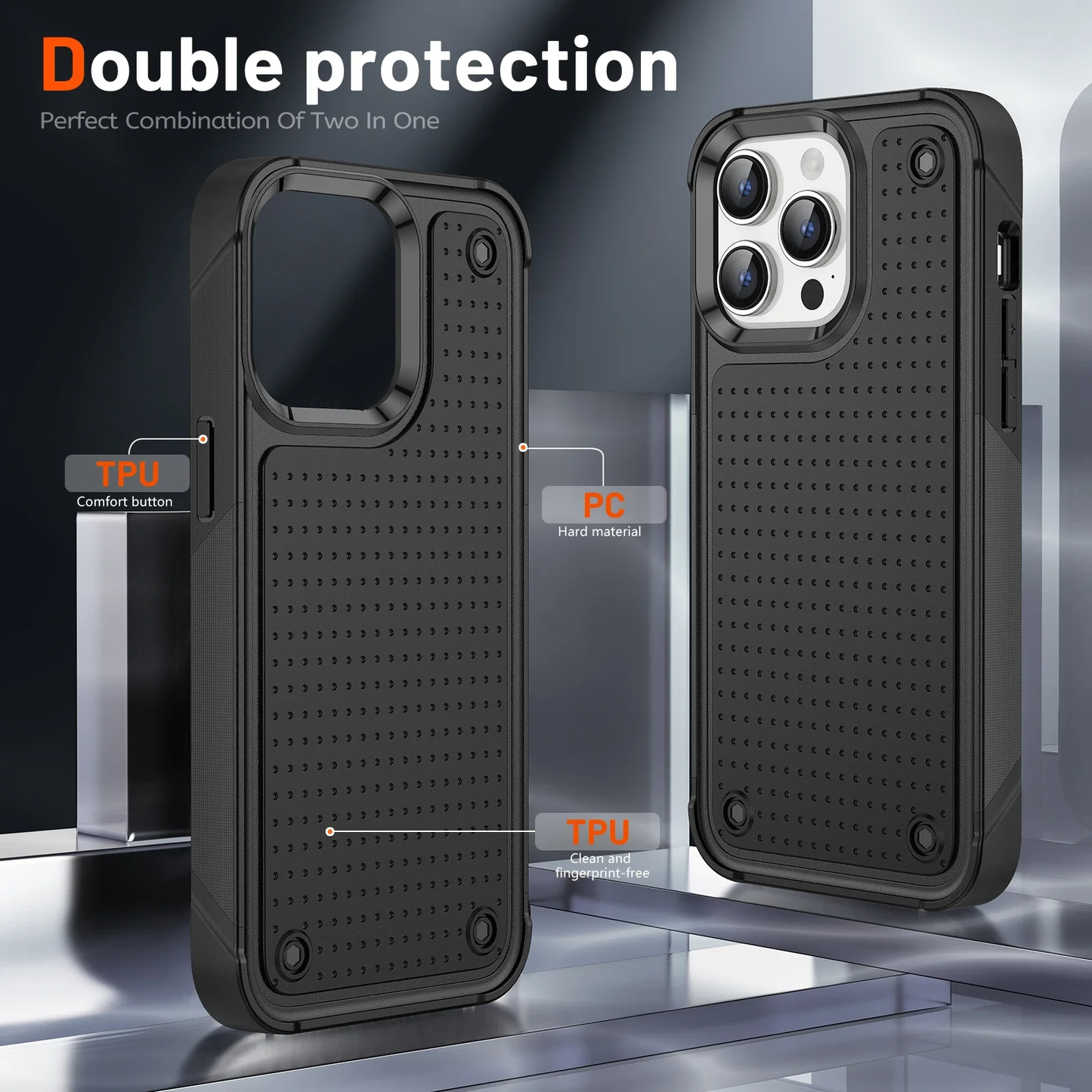 Military Grade Armor iPhone Case, Shockproof Protective Cover with Rugged Bumper and All-Around Protection UK