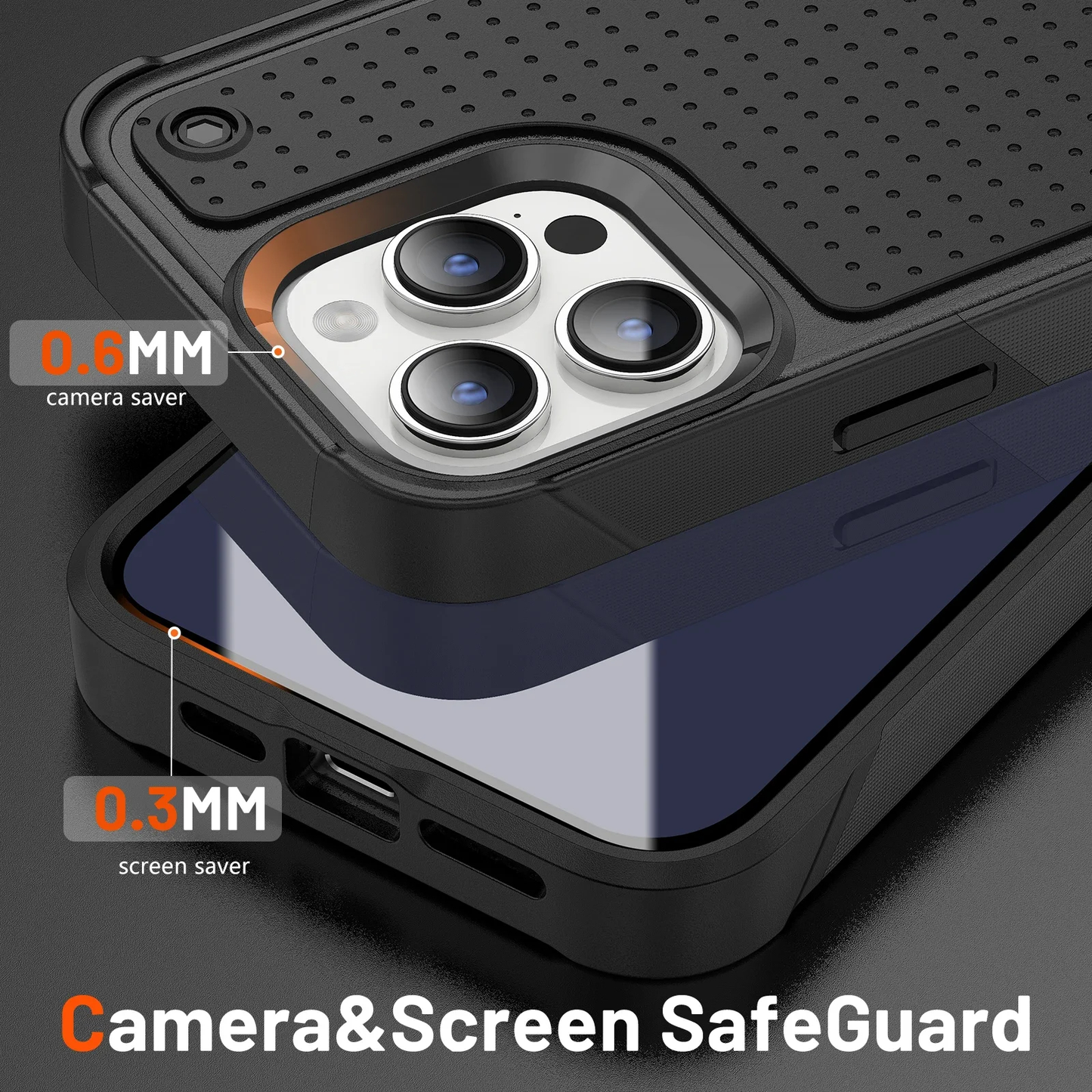 Military Grade Armor iPhone Case, Shockproof Protective Cover with Rugged Bumper and All-Around Protection UK