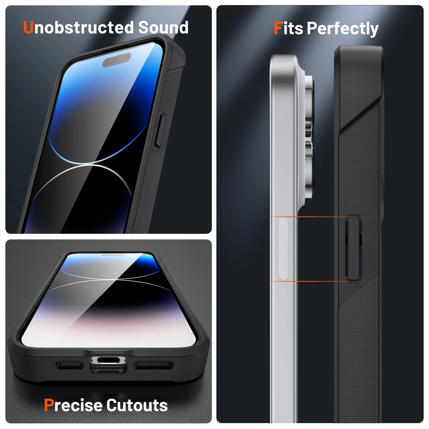 Military Grade Armor iPhone Case, Shockproof Protective Cover with Rugged Bumper and All-Around Protection UK