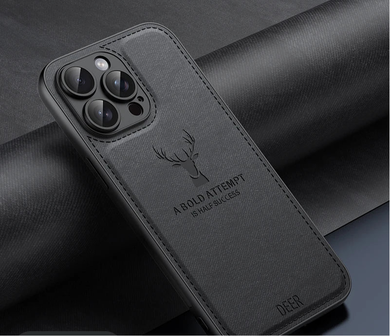 High Quality Deer Leather iPhone Case With Camera Protection, Shockproof and Ultra-Slim Case