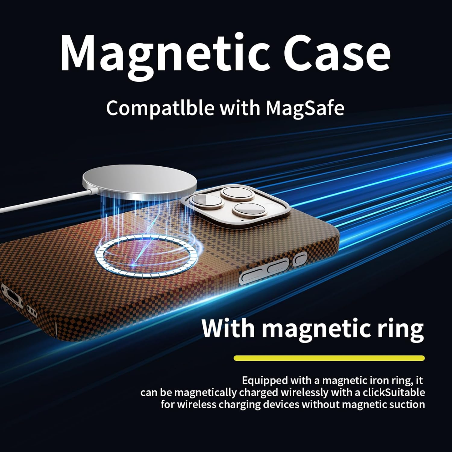 Ultra-Thin Kevlar Aramid Case for your iPhone. MagSafe Ready. Lightweight. Premium Feel.