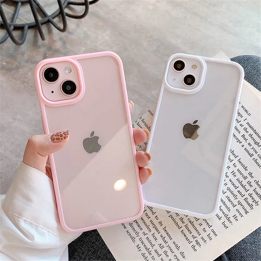 Premium Candy Phone Case, Shockproof Silicone Bumper Phone Case For iPhone, Transparent Material