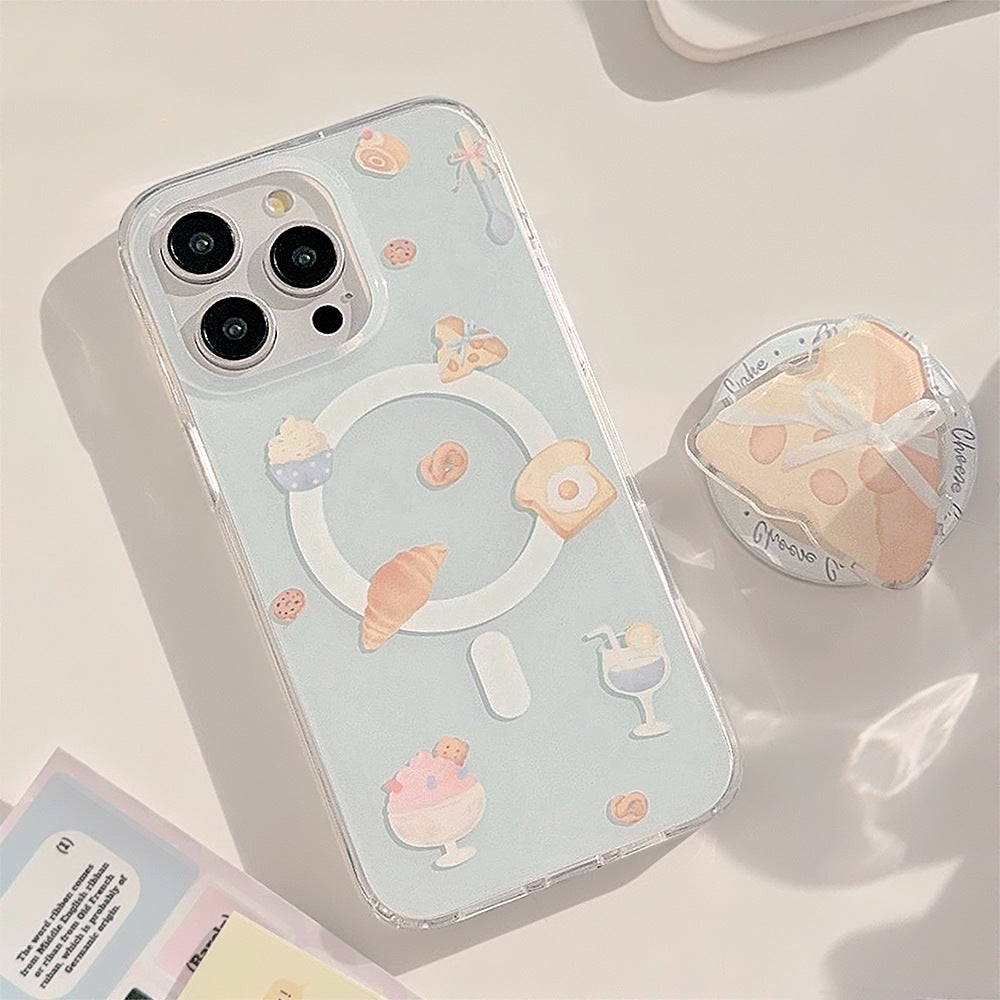 High Quality iPhone Case, Dual Magnetic and Wireless Charging Phone Case For iPhone, Shock-proof Resistant and Anti-fingerprint Phone Case