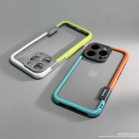 High Quality Dual Color Bumper Case For iPhone, Shockproof Case, Soft Silicone Frame and Camera Lens Protection