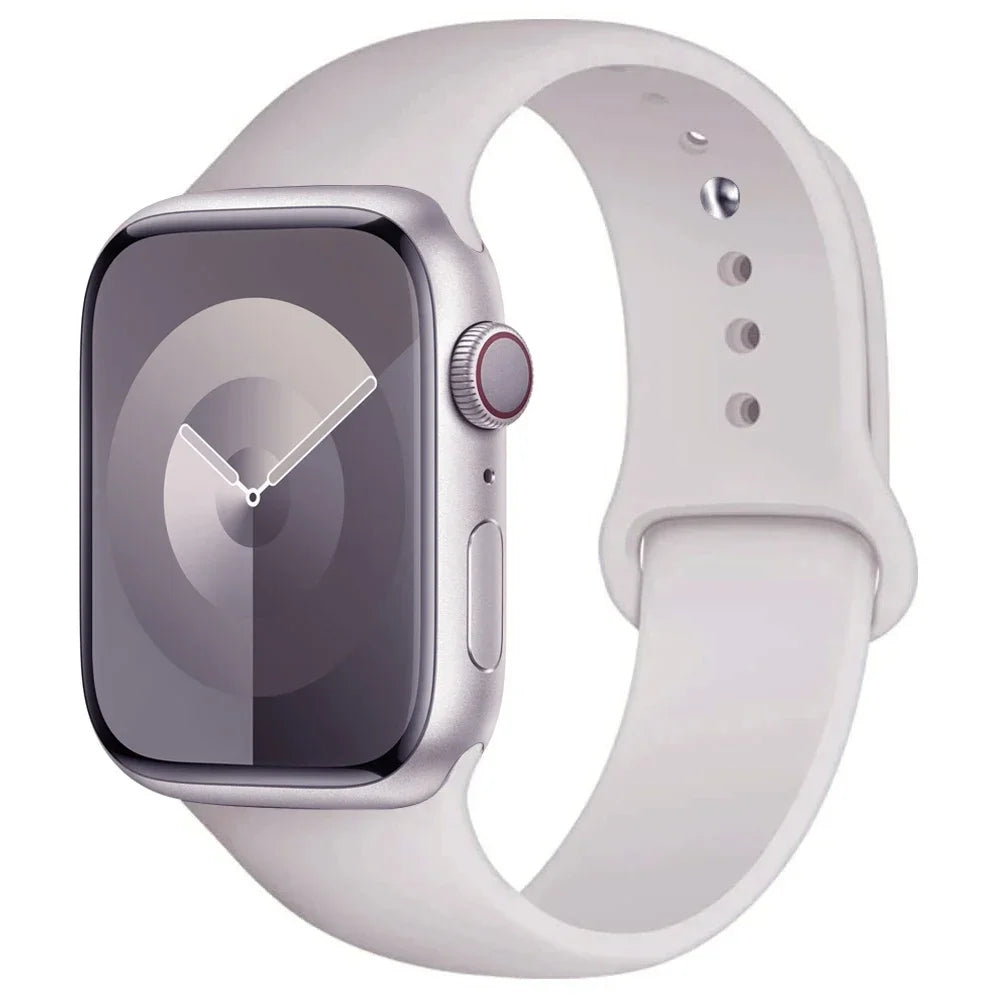 High Quality Silicone Strap For Apple Watch, 44mm 45mm 40mm 41mm 42-38mm 45 mm and series 8 7 6 5 4 3 SE 9 Ultra 2 49mm