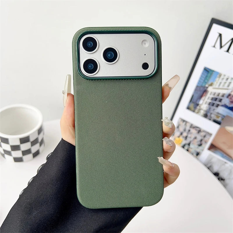 Premium Tech Fabric Woven Magnetic Phone Case for Mag Safe, Shockproof Cover, Anti-scratch and Anti-fingerprint Phone Case