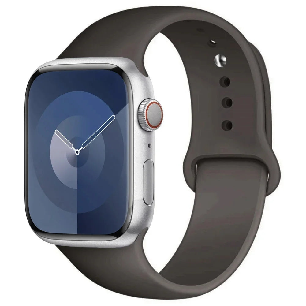 High Quality Silicone Strap For Apple Watch, 44mm 45mm 40mm 41mm 42-38mm 45 mm and series 8 7 6 5 4 3 SE 9 Ultra 2 49mm