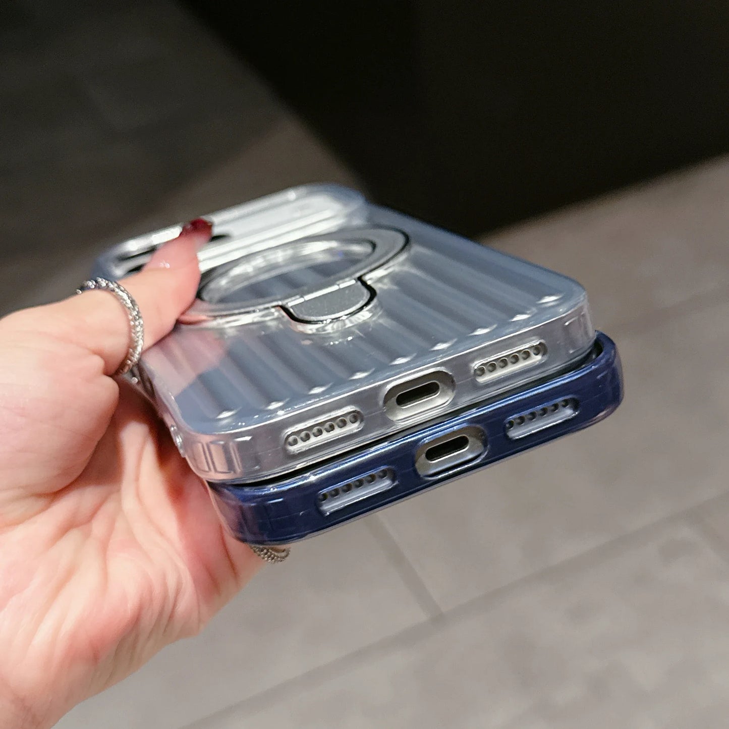 High Quality Corrugated Luggage Stripes iPhone Case
