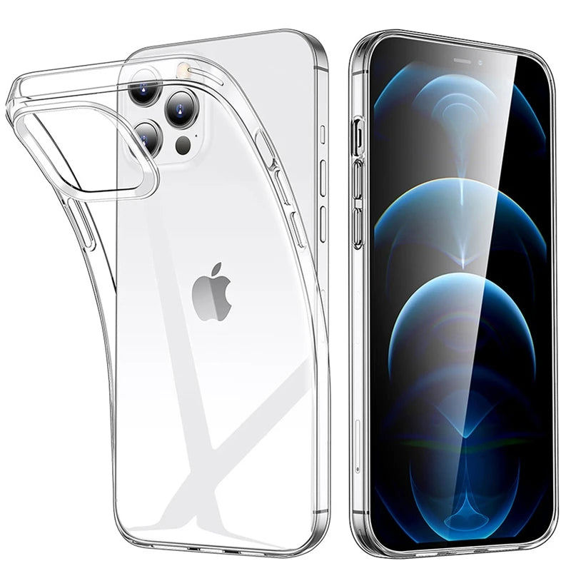 High Quality Clear Phone Case For iPhone, Shock-proof Resistant Cover, All Around Protection Phone Case.